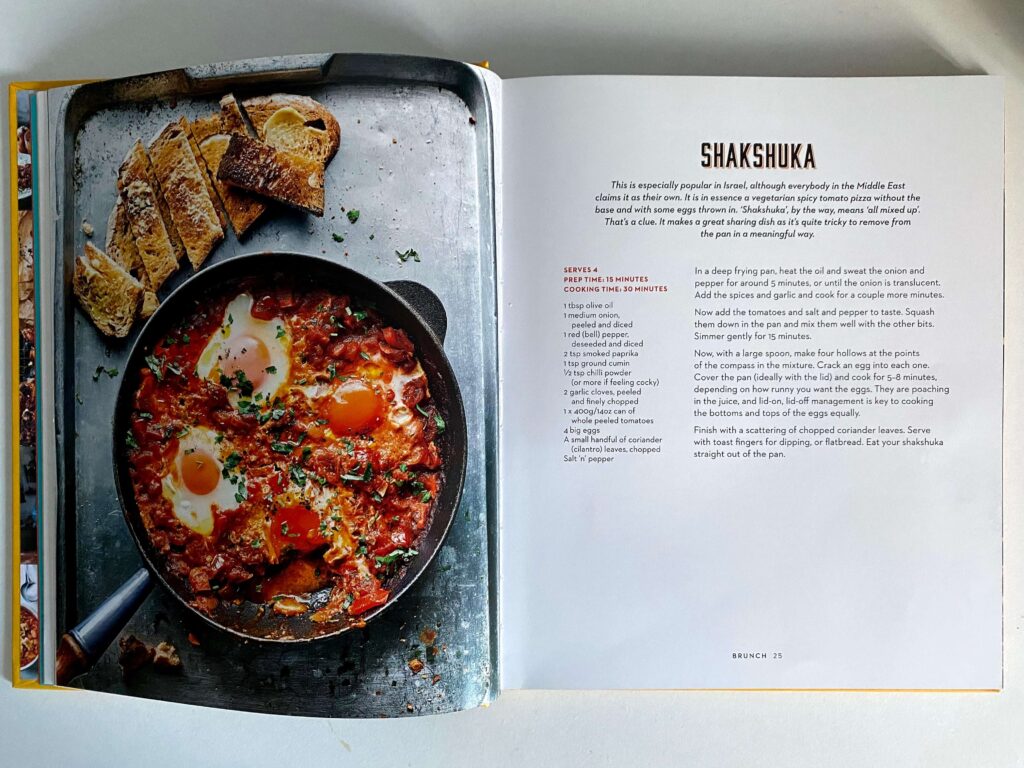 Shakshuka recipe from the James May Oh Cook! cookbook